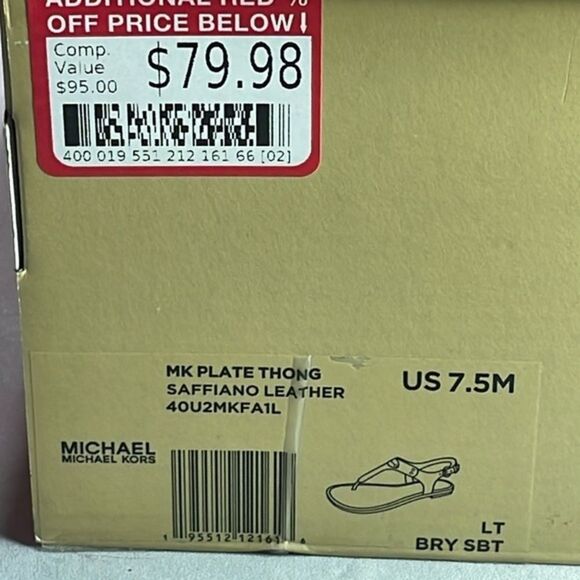 Women's Michael Kors Plate FlatThong Sandal, size 7.5 - Picture 12 of 14